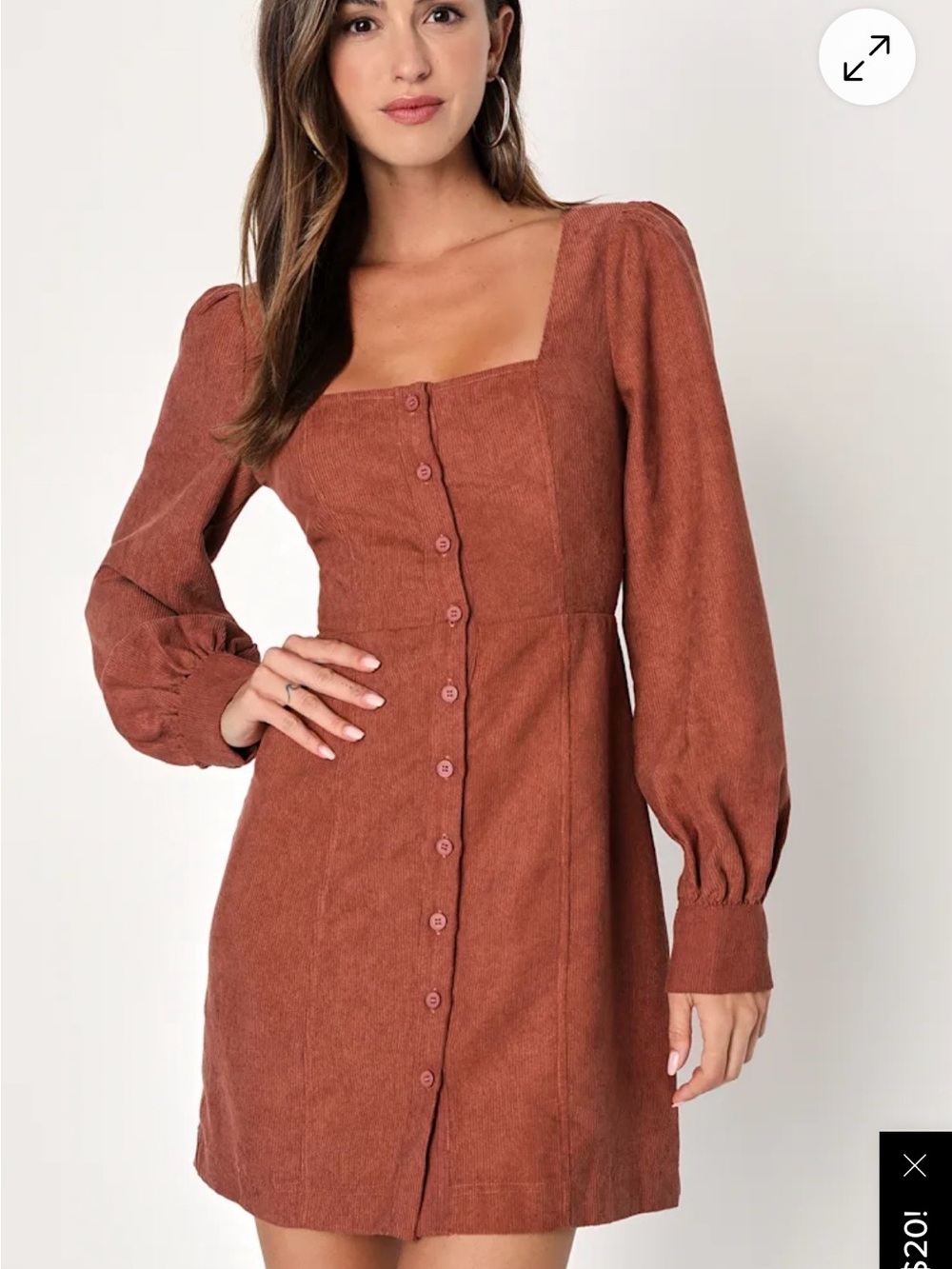 NWT Lulus Corduroy Mini Dress